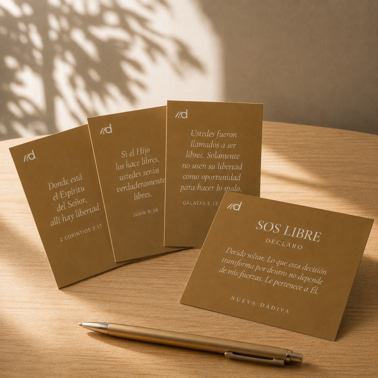 Tarjetas de Declaración — "Sos Libre" (Mazo Imprimible de 4)