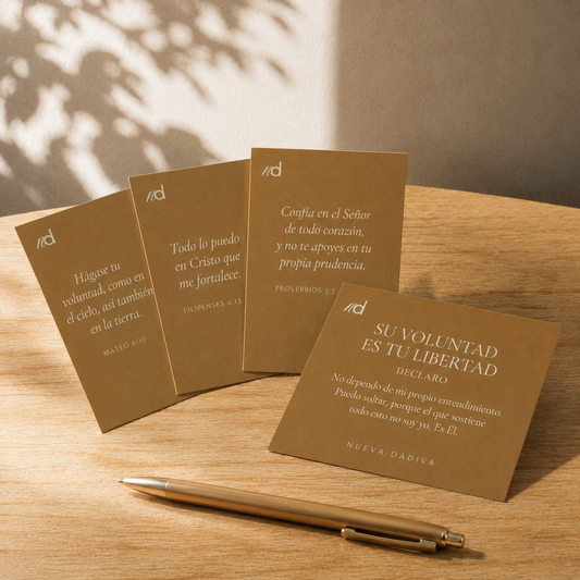 Tarjetas de Declaración — "Su Voluntad es Tu Libertad" (Mazo Imprimible de 4)